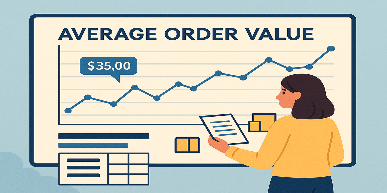 Rastrea el Valor Promedio de Pedido con Gráficos de Línea de IA en Excel