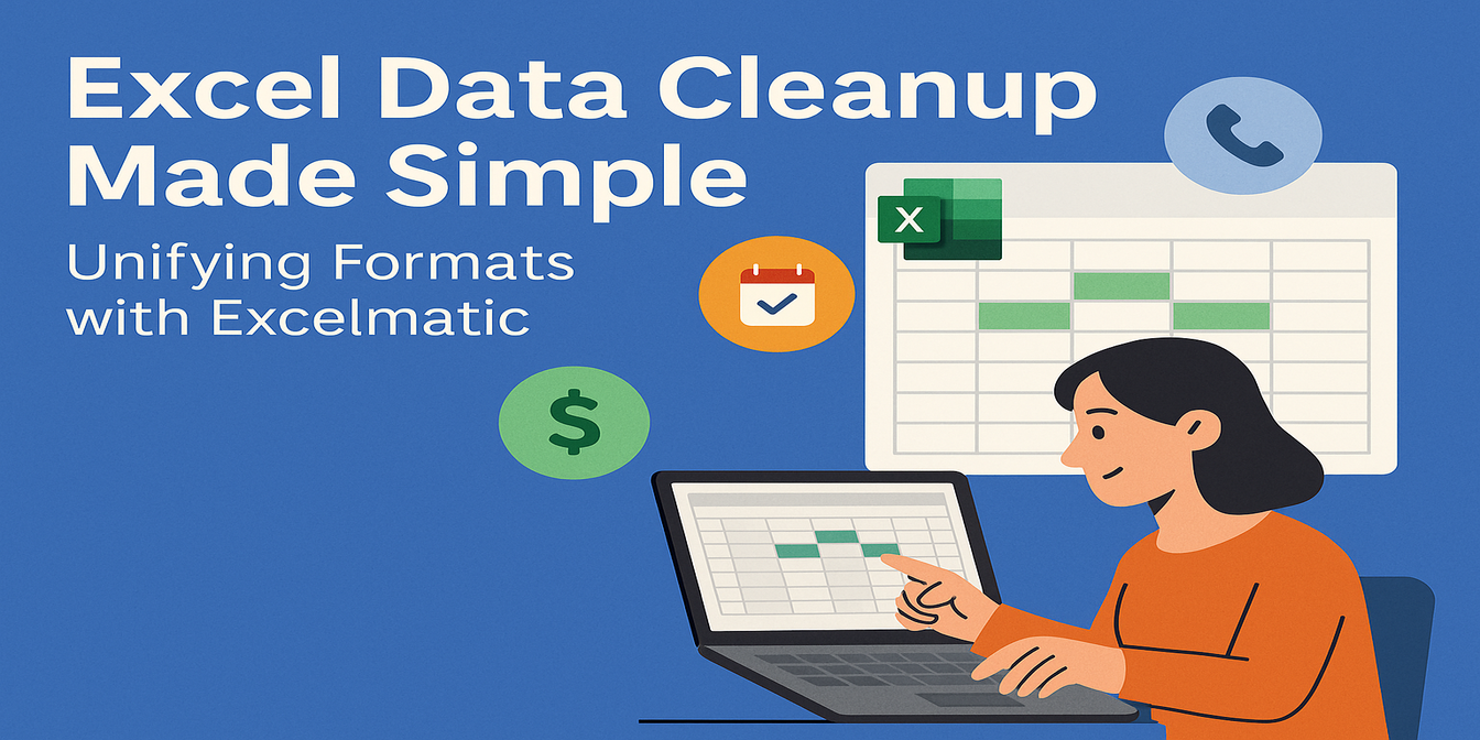 Excel-Datenbereinigung einfach gemacht: Formatvereinheitlichung mit Excelmatic
