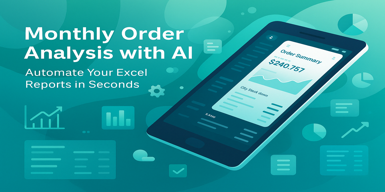 Monatliche Bestellanalyse leicht gemacht: Excelmatic AI Report Generator