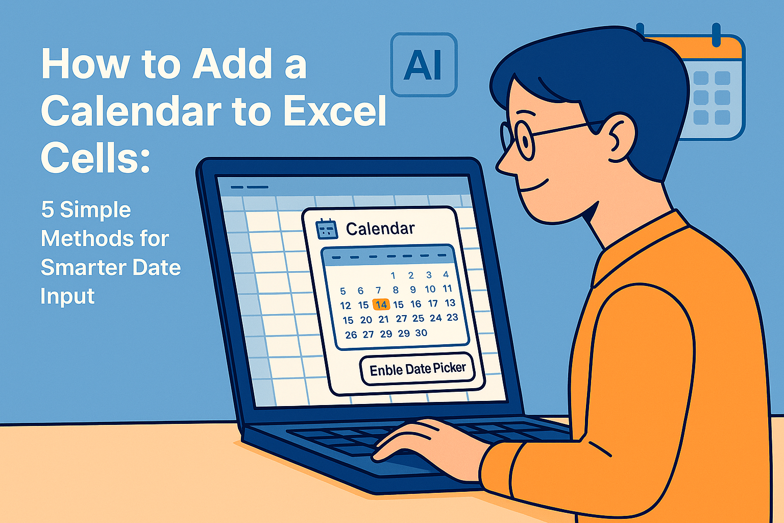 So fügen Sie einen Kalender in Excel-Zellen ein: 5 einfache Methoden