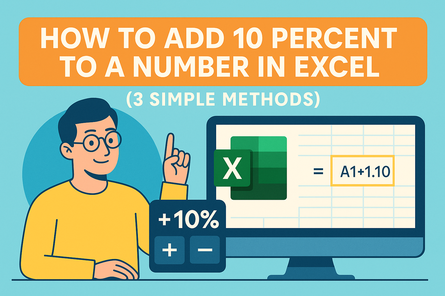 Cómo sumar el 10 por ciento a un número en Excel