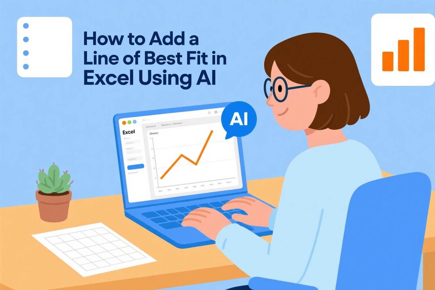 Cómo agregar una línea de tendencia en Excel usando IA