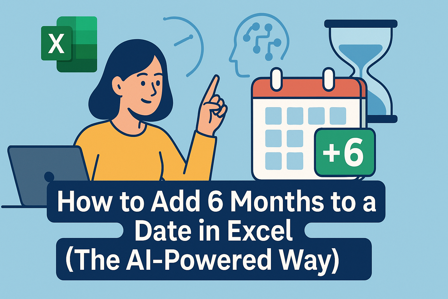 Como Adicionar 6 Meses a uma Data no Excel (O Método com IA)