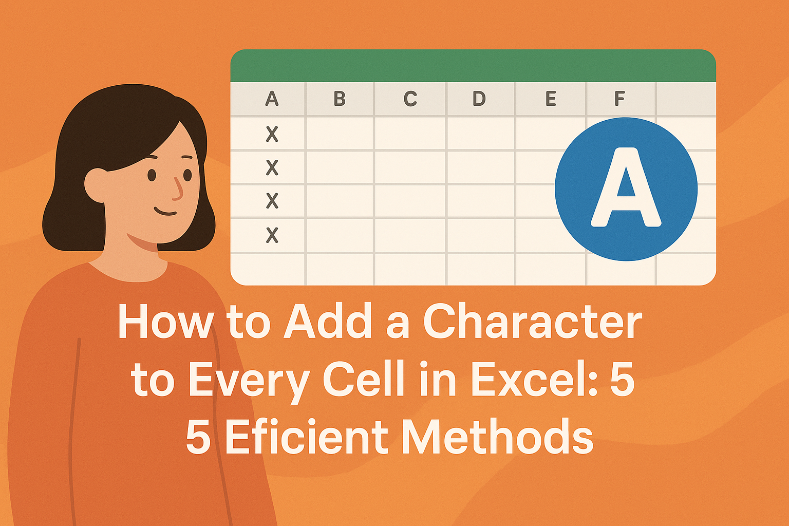 如何在Excel的每個儲存格添加字元：5種高效方法