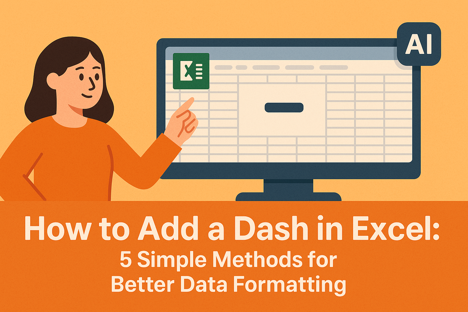 So fügen Sie einen Bindestrich in Excel ein: 5 einfache Methoden für bessere Datenformatierung