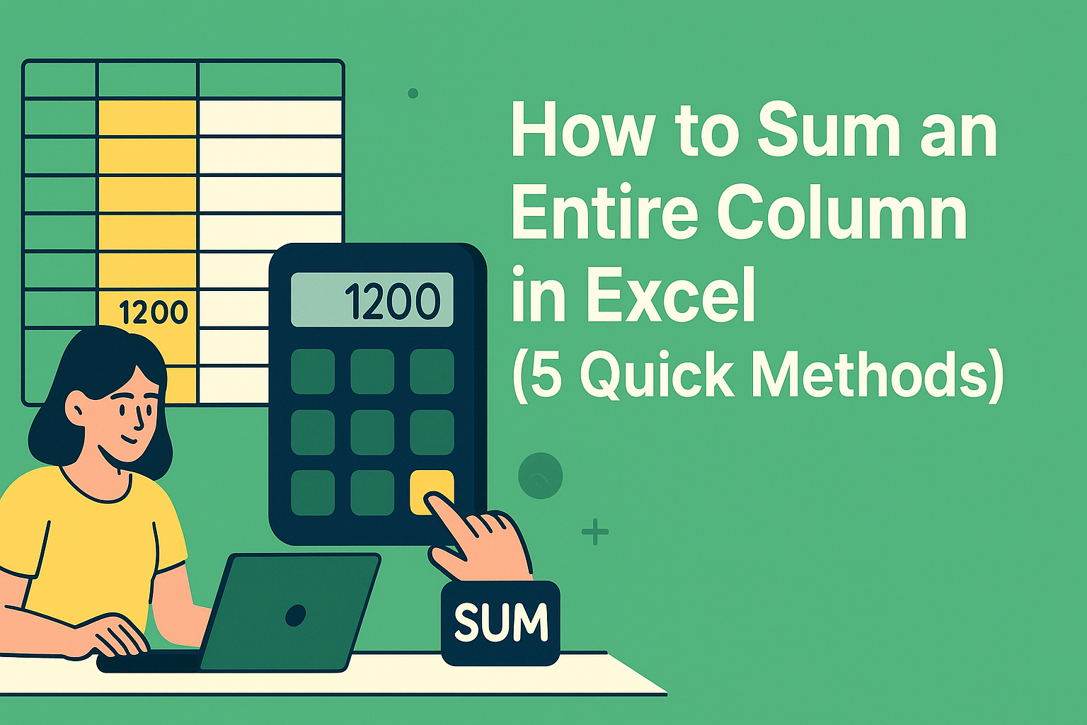 How to Sum an Entire Column in Excel (5 Quick Methods)