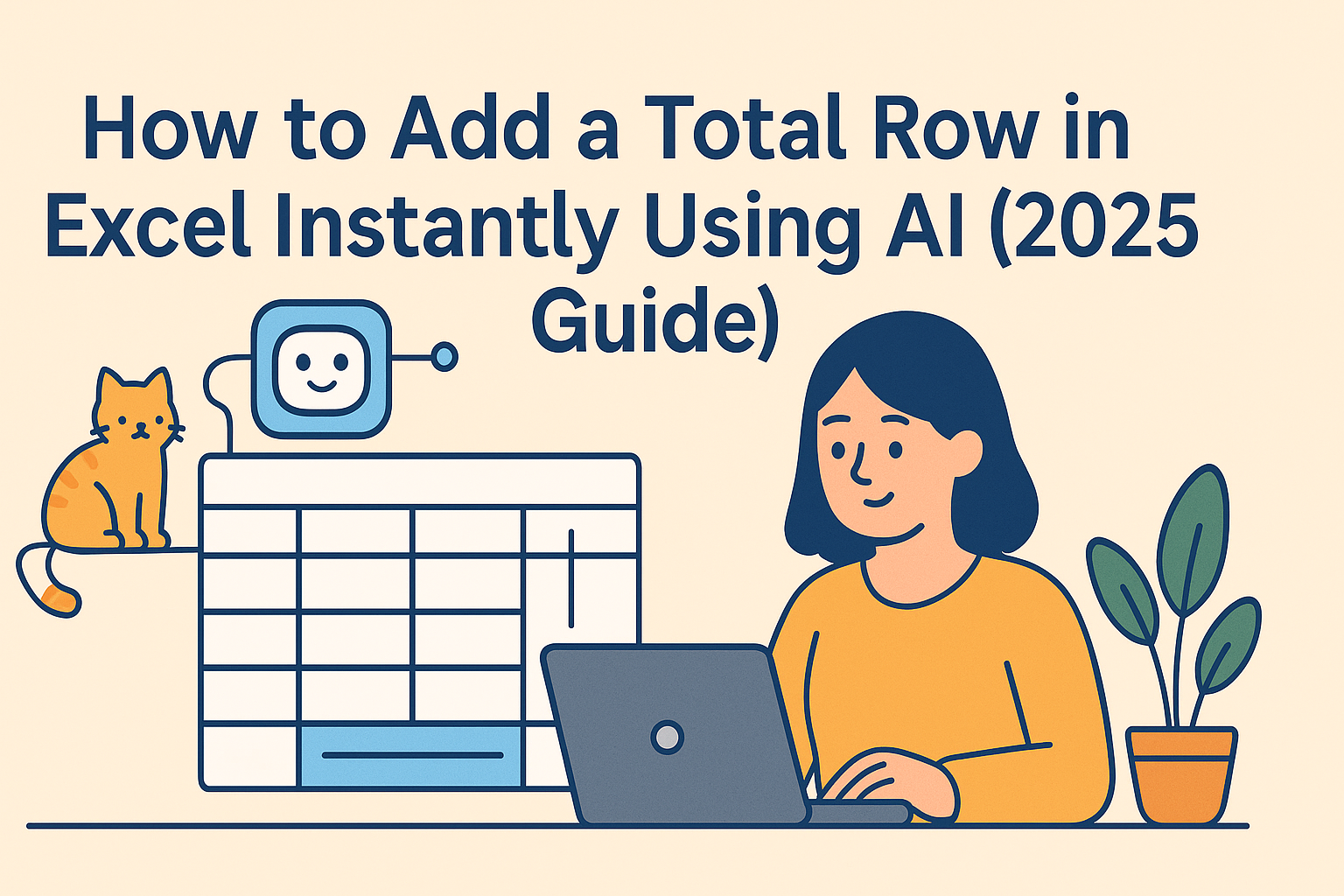 How to Add a Total Row in Excel Instantly Using AI (2025 Guide)