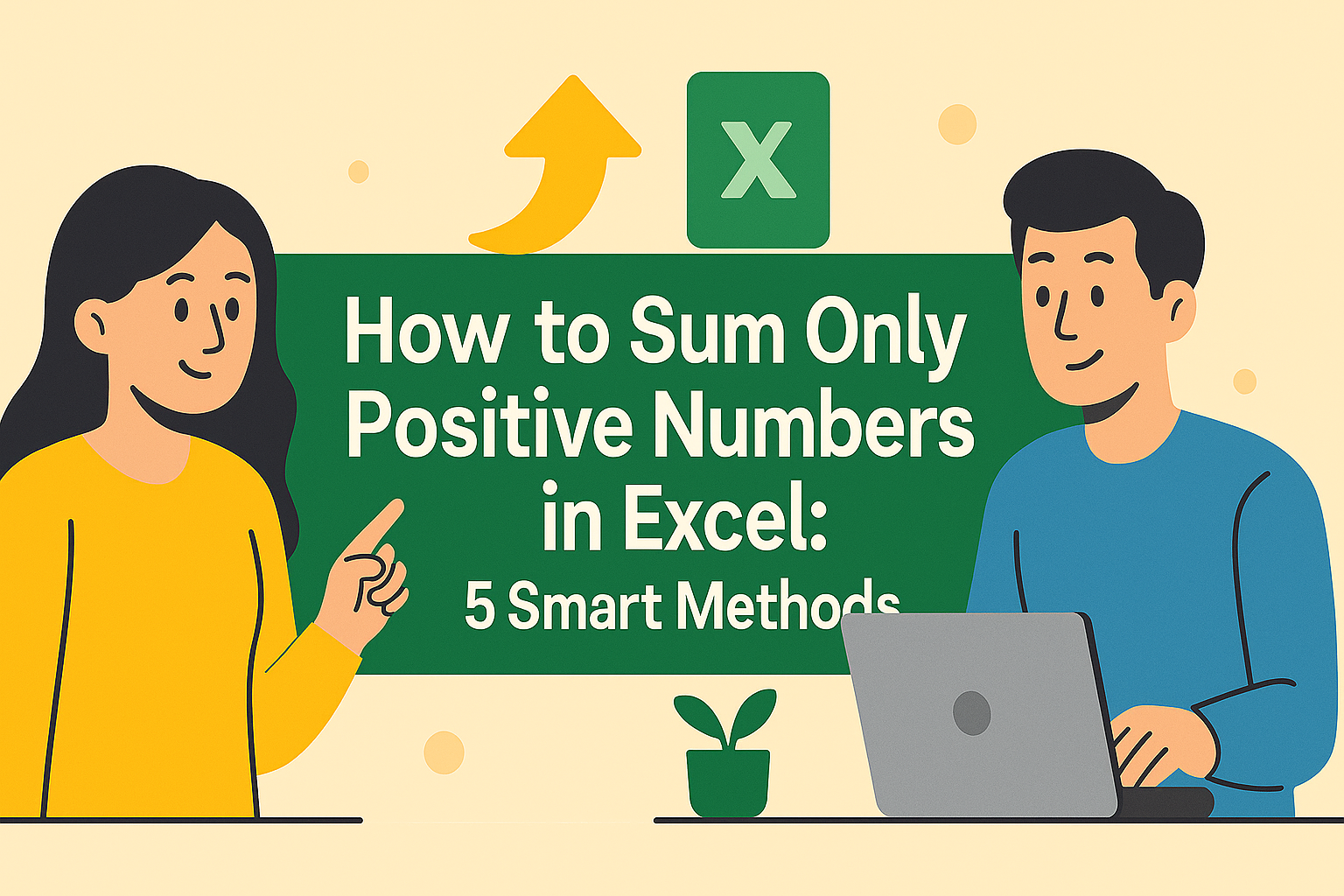 Cómo sumar solo números positivos en Excel: 5 métodos inteligentes