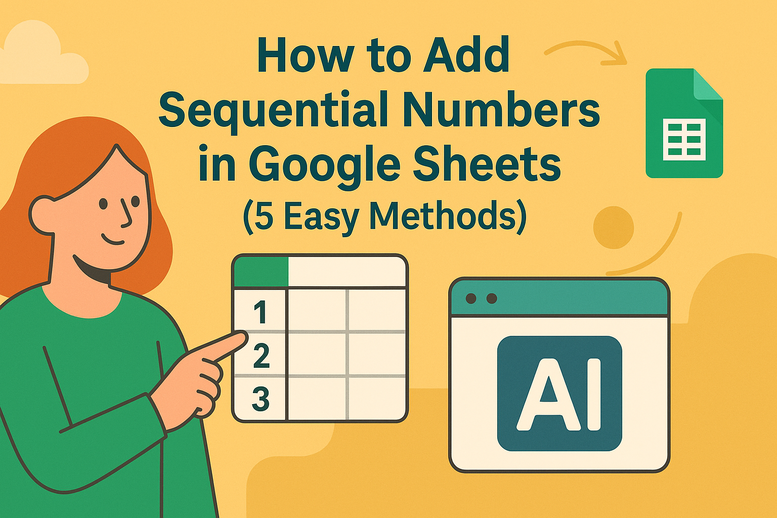 How to Add Sequential Numbers in Google Sheets (5 Easy Methods)