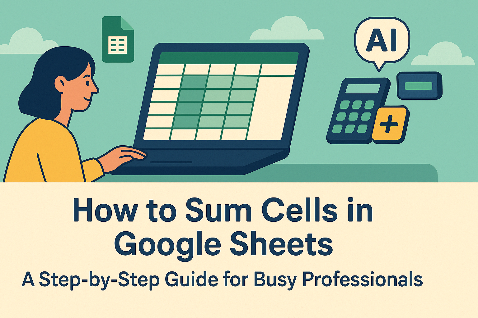 Google Sheets에서 셀 합계 구하는 법: 바쁜 직장인을 위한 단계별 가이드