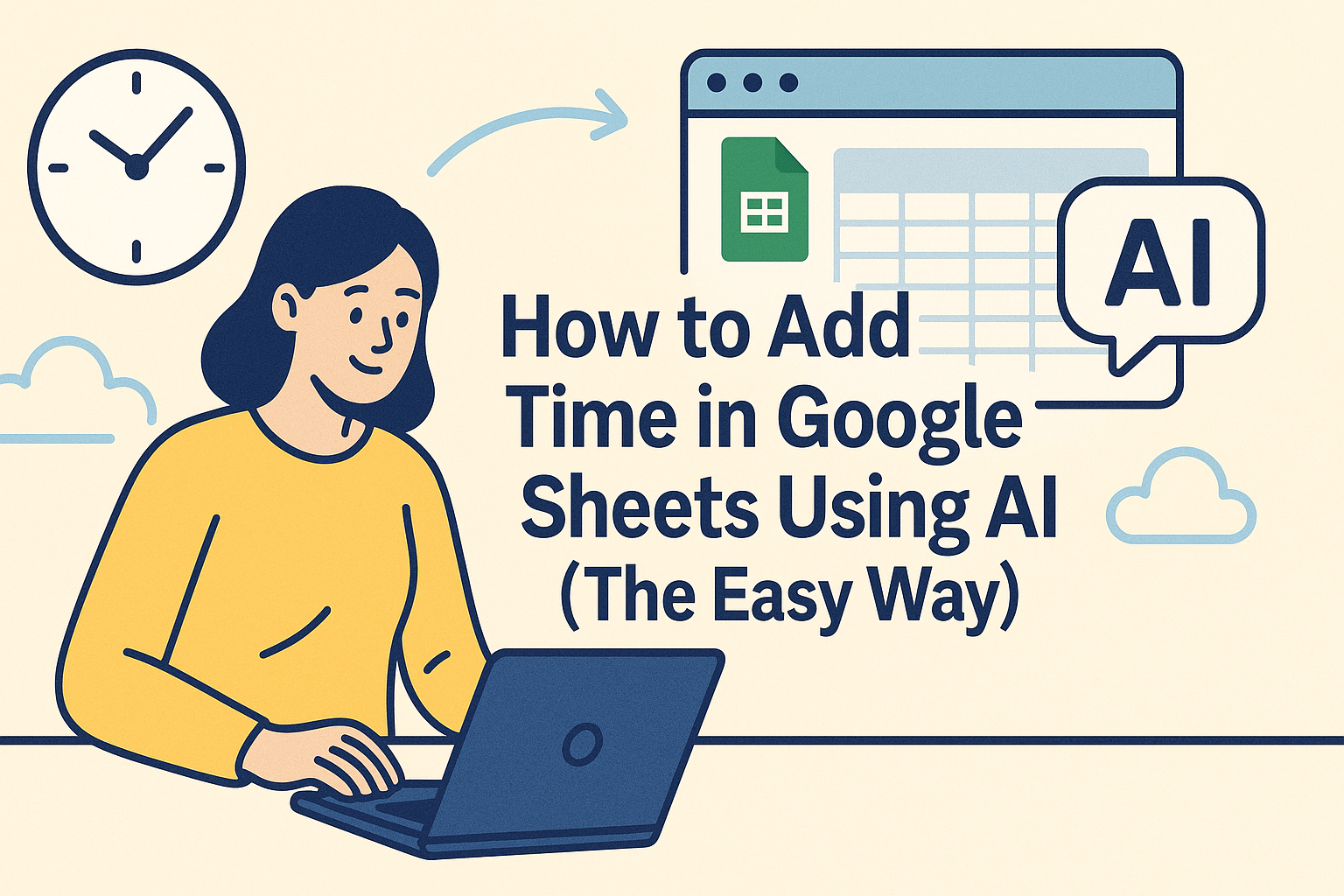 Cómo Agregar Tiempo en Google Sheets con IA (La Forma Fácil)