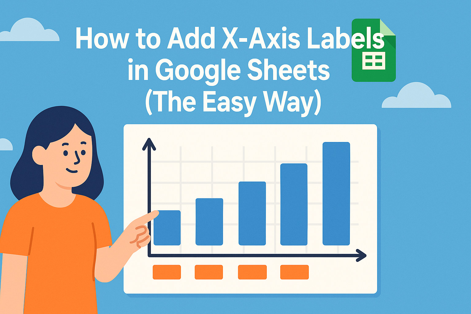 So fügen Sie X-Achsen-Beschriftungen in Google Sheets hinzu (Der einfache Weg)