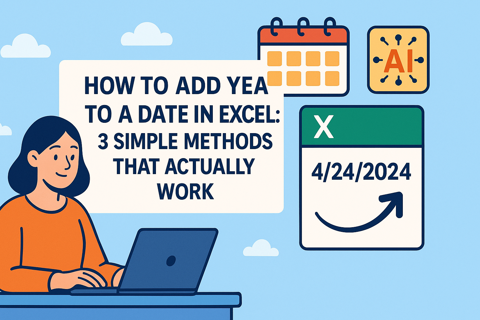 So fügen Sie Jahre zu einem Datum in Excel hinzu: 3 einfache Methoden, die wirklich funktionieren