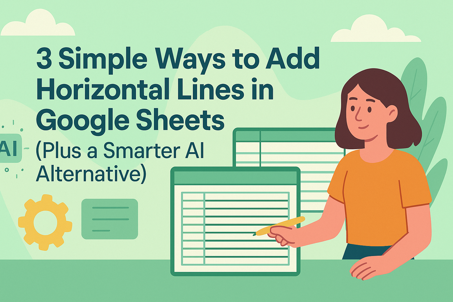3 einfache Möglichkeiten, horizontale Linien in Google Sheets hinzuzufügen (plus eine intelligentere KI-Alternative)