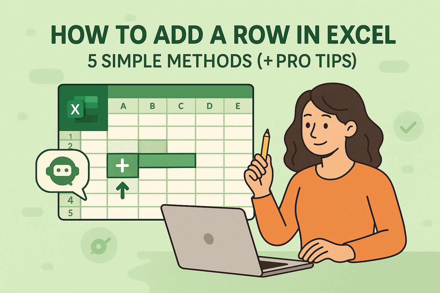 如何在 Excel 新增一列：5 種簡單方法 (+專業技巧)