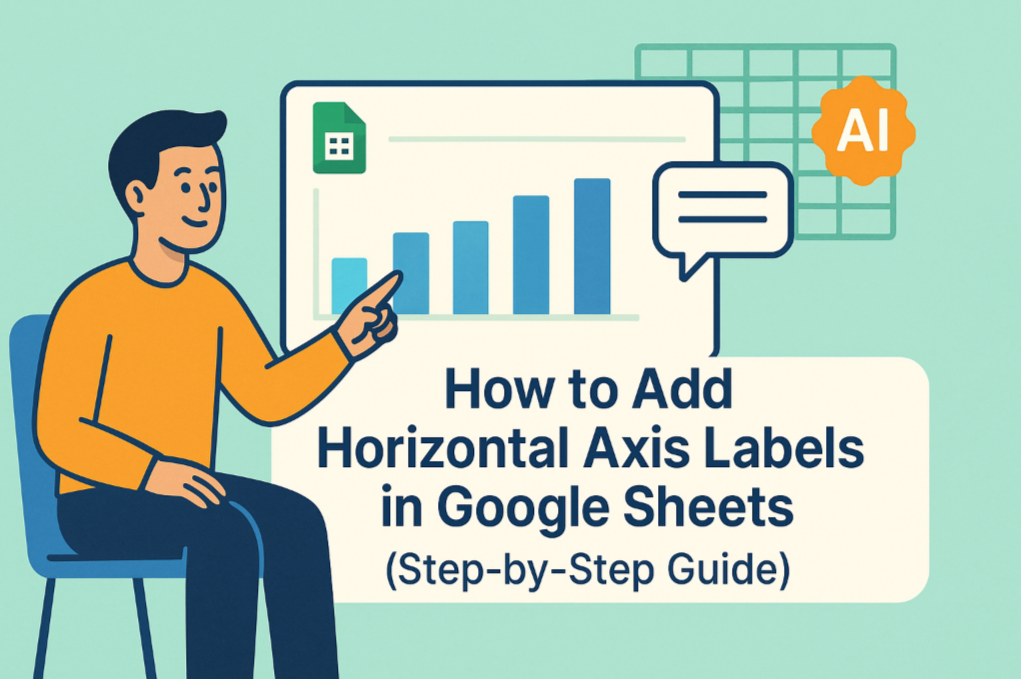 So fügen Sie horizontale Achsenbeschriftungen in Google Sheets hinzu (Schritt-für-Schritt-Anleitung)