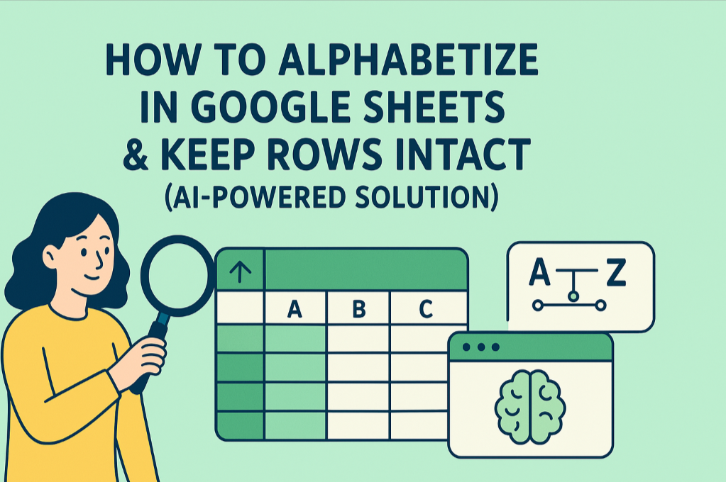 How to Alphabetize in Google Sheets & Keep Rows Intact (AI-Powered Solution)