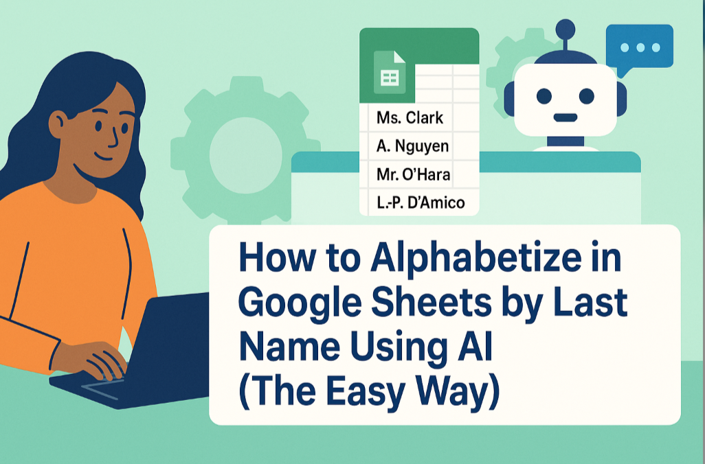 Comment classer par ordre alphabétique dans Google Sheets par nom de famille avec l'IA (la méthode facile)