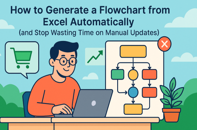 Excelからフローチャートを自動生成する方法(手動更新の時間を節約)