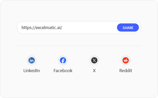 リンク共有、画像エクスポートで結果を配布し、ステークホルダーを単一の最新版で整合。